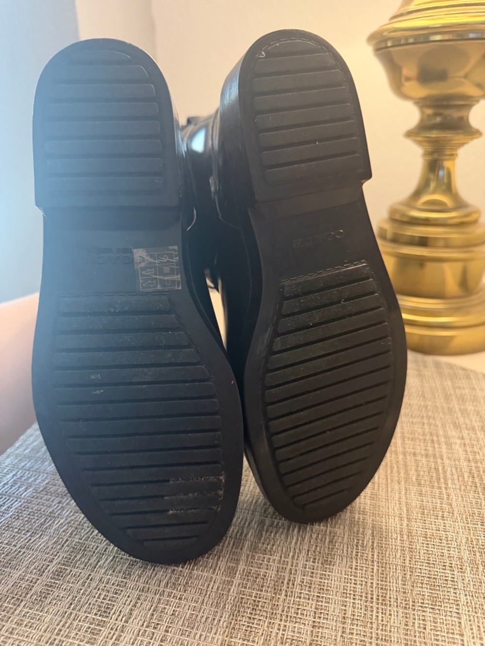 Coach Glossy Navy Short Rain Boots with Buckle - Picture 6 of 6